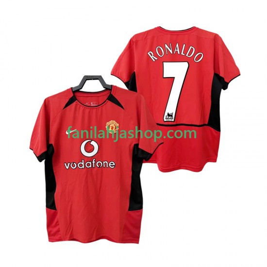 Manchester United Pelipaidat RONALDO 7 Retro Kotipelipaita 2004 2002 Lyhythihainen ,Miehet