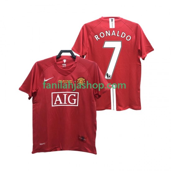 Manchester United Pelipaidat RONALDO 7 2007 Retro Kotipelipaita 2008 Lyhythihainen ,Miehet