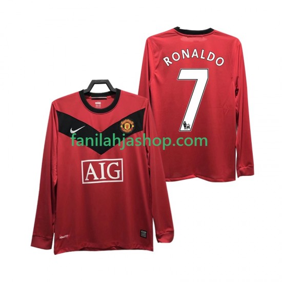 Manchester United Pelipaidat RONALDO 7 2009 Retro Kotipelipaita 2010 Pitkähihainen ,Miehet