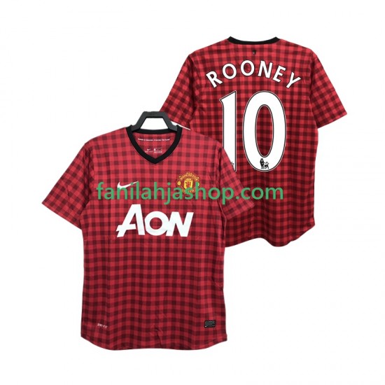 Manchester United Pelipaidat ROONEY 10 2012 2013 Retro Kotipelipaita Lyhythihainen ,Miehet