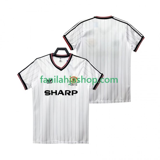 Manchester United Pelipaidat 1983 1984 Retro Vieraspelipaita Lyhythihainen ,Miehet