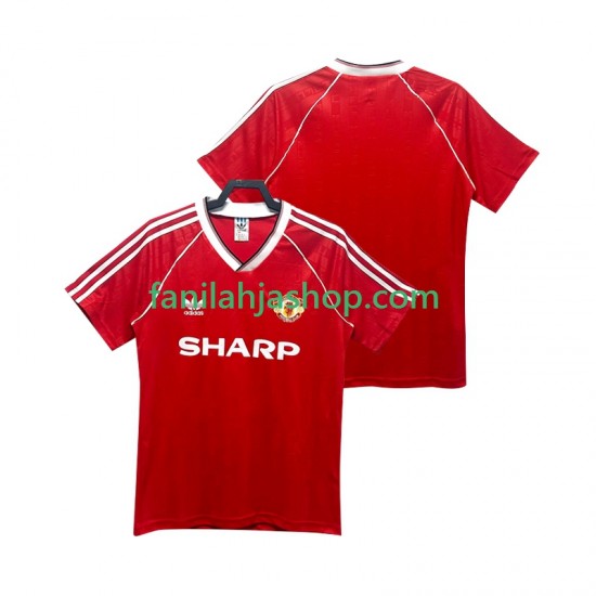 Manchester United Pelipaidat 1988 1990 Retro Kotipelipaita Lyhythihainen ,Miehet