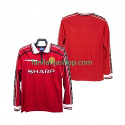 Manchester United Pelipaidat Retro Kotipelipaita 1998 1999 Pitkähihainen ,Miehet