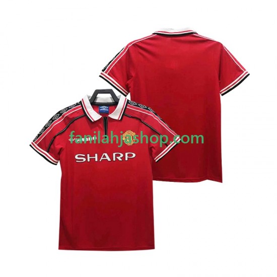 Manchester United Pelipaidat Retro Kotipelipaita 1998 1999 Lyhythihainen ,Miehet