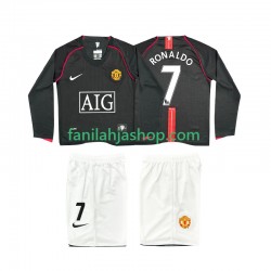 Manchester United Pelipaidat Ronaldo 7 2007 Retro Vieraspelipaita 2008 Pitkähihainen ,Lapset