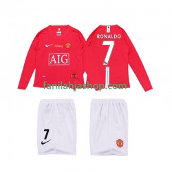 Manchester United Pelipaidat Ronaldo 7 Premier League 2009 Retro Kotipelipaita 2008 Pitkähihainen ,Lapset