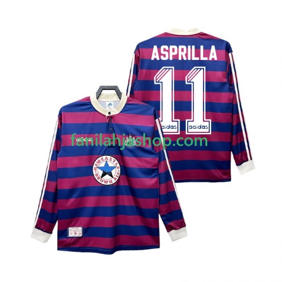 Newcastle United Pelipaidat ASPRILLA 11 1995 1997 Retro Vieraspelipaita Pitkähihainen ,Miehet