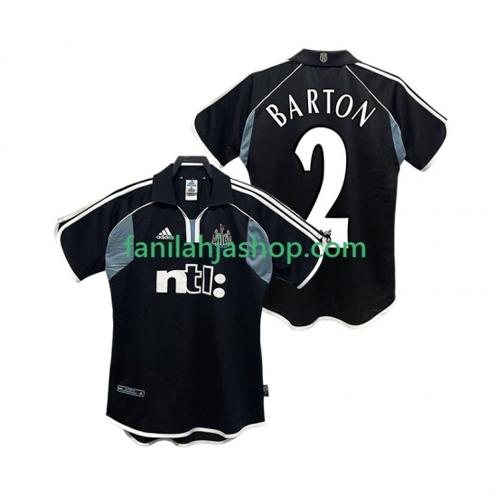 Newcastle United Pelipaidat BARTON 2 2000 2001 Retro Vieraspelipaita Lyhythihainen ,Miehet