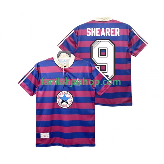 Newcastle United Pelipaidat SHEARER 9 1995 1997 Retro Vieraspelipaita Lyhythihainen ,Miehet