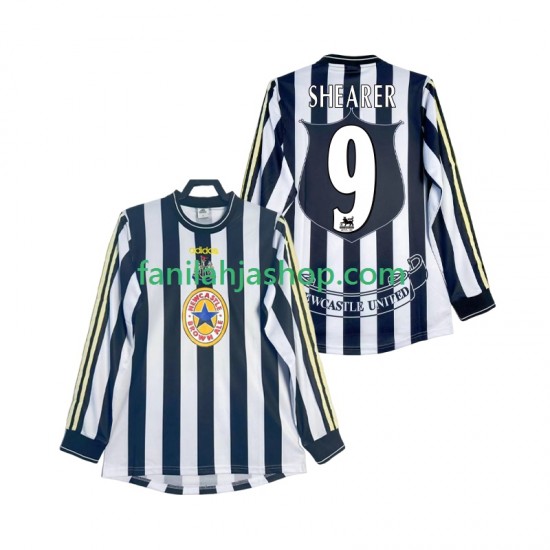 Newcastle United Pelipaidat SHEARER 9 1997 Retro Kotipelipaita 1999 Pitkähihainen ,Miehet