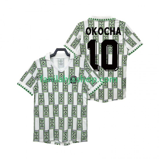 Nigeria Pelipaidat OKOCHA 10 Retro Vieraspelipaita 1994 Lyhythihainen ,Miehet