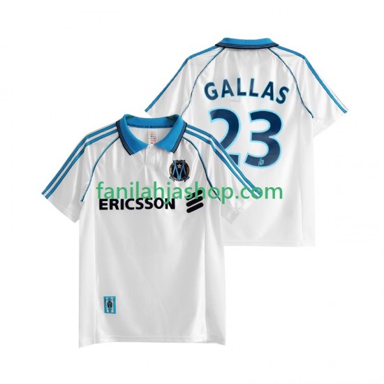 Olympique de Marseille Pelipaidat Gallas 23 Retro Kotipelipaita 1998 1999 Lyhythihainen ,Miehet
