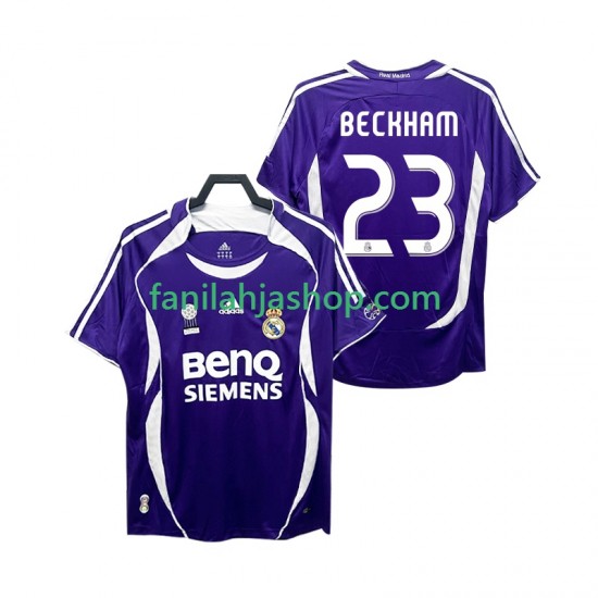 Real Madrid Pelipaidat Beckham 23 2007 Retro Vieraspelipaita 2006 Lyhythihainen ,Miehet
