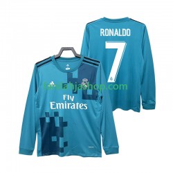 Real Madrid Pelipaidat CRISTIANO RONALDO 7 2017 2018 Retro Kolmaspelipaita Pitkähihainen ,Miehet