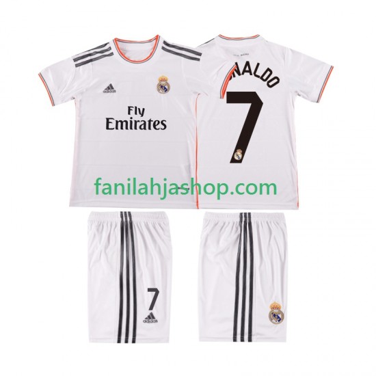 Real Madrid Pelipaidat Cristiano Ronaldo 7 2013 2014 Retro Kotipelipaita Lyhythihainen ,Lapset