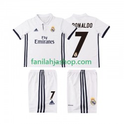 Real Madrid Pelipaidat Cristiano Ronaldo 7 2016 2017 Retro Kotipelipaita Lyhythihainen ,Lapset