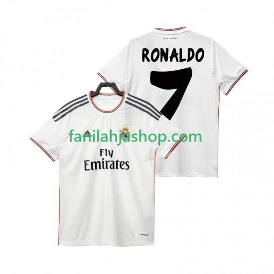 Real Madrid Pelipaidat Cristiano Ronaldo 7 2013 2014 Retro Kotipelipaita Lyhythihainen ,Miehet