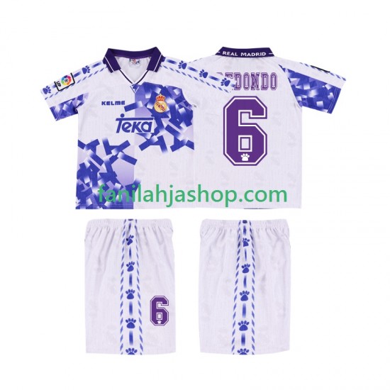 Real Madrid Pelipaidat REDONDO 6 1996 1997 Retro Kolmaspelipaita Lyhythihainen ,Lapset
