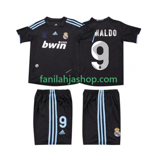 Real Madrid Pelipaidat RONALDO 9 2009 Retro Vieraspelipaita 2010 Lyhythihainen ,Lapset