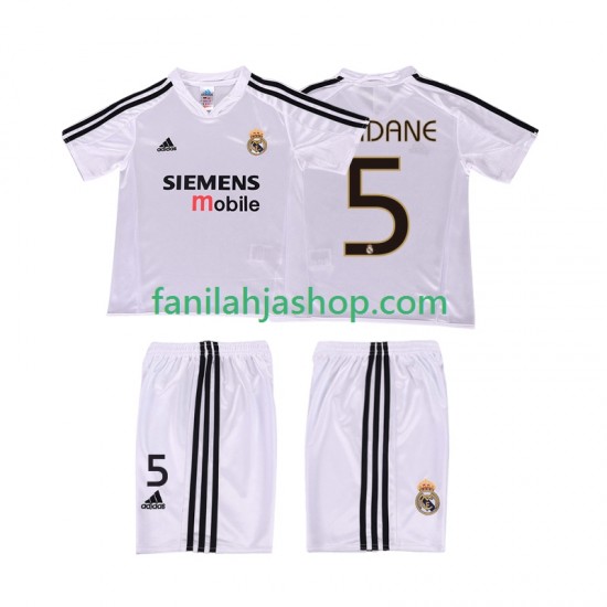 Real Madrid Pelipaidat ZIDANE 5 5 Retro Kotipelipaita 2004 2002 Lyhythihainen ,Lapset