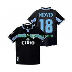 SS Lazio Pelipaidat NEDVED 18 Retro Vieraspelipaita 1998 1999 Lyhythihainen ,Miehet