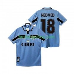 SS Lazio Pelipaidat NEDVED 18 Retro Kotipelipaita 1998 1999 Lyhythihainen ,Miehet