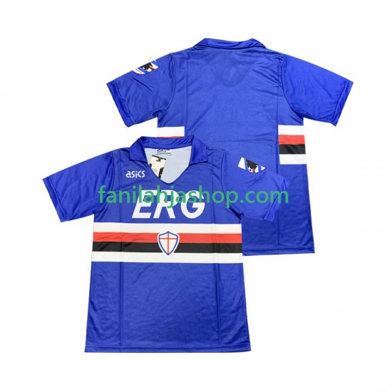 Sampdoria Pelipaidat 1990 1991 Retro Kotipelipaita Lyhythihainen ,Miehet