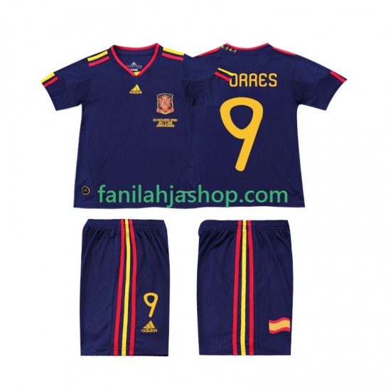 Espanja Pelipaidat TORRES 9 Retro Vieraspelipaita 2010 Lyhythihainen ,Lapset