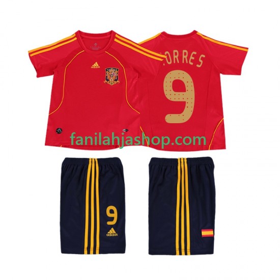 Espanja Pelipaidat TORRES 9 Retro Kotipelipaita 2008 Lyhythihainen ,Lapset