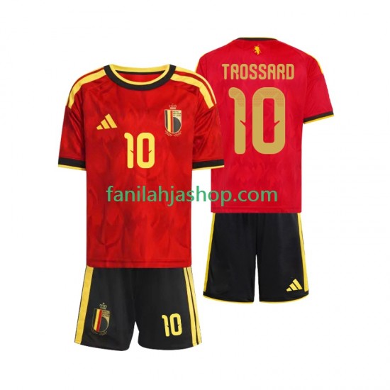 Belgia Pelipaidat Leandro Trossard 10 World Cup Kotipelipaita 2026 Lyhythihainen ,Lapset