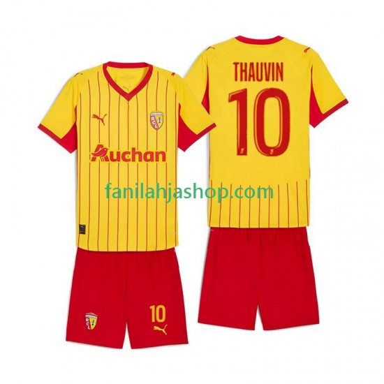 RC Lens Pelipaidat Florian Thauvin 10 Kotipelipaita 2025-2026 Lyhythihainen ,Lapset