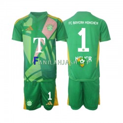 FC Bayern München Pelipaidat Manuel Neuer 1 Maalivahdin Neljäspelipaita 2024-2025 Lyhythihainen ,Lapset