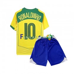 Brasilia Pelipaidat Ronaldiho 10 Retro Kotipelipaita 2004 Lyhythihainen ,Lapset