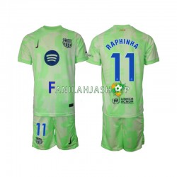 FC Barcelona Pelipaidat Raphinha 11 Kolmaspelipaita 2024-2025 Lyhythihainen ,Lapset