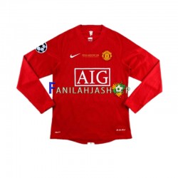 Manchester United Pelipaidat Champion League 2007 Retro Kotipelipaita Pitkähihainen ,Miehet