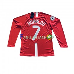 Manchester United Pelipaidat Cristiano Ronaldo 7 Champion League 2007 Retro Kotipelipaita Pitkähihainen ,Miehet