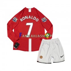 Manchester United Pelipaidat Cristiano Ronaldo 7 2007 Retro Kotipelipaita Pitkähihainen ,Lapset