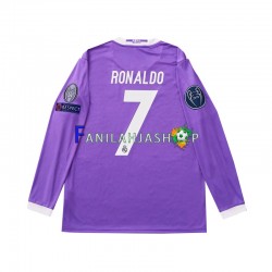 Real Madrid Pelipaidat Cristiano Ronaldo 7 2016 Retro Vieraspelipaita Pitkähihainen ,Miehet