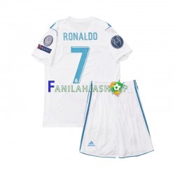 Real Madrid Pelipaidat Cristiano Ronaldo 7 2017 Retro Kotipelipaita Lyhythihainen ,Lapset