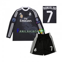 Real Madrid Pelipaidat Cristiano Ronaldo 7 2014 Retro Kolmaspelipaita Pitkähihainen ,Lapset