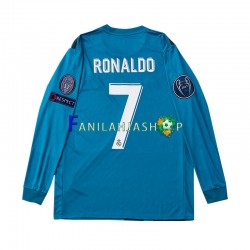Real Madrid Pelipaidat Cristiano Ronaldo 7 2017 Retro Kolmaspelipaita Pitkähihainen ,Lapset