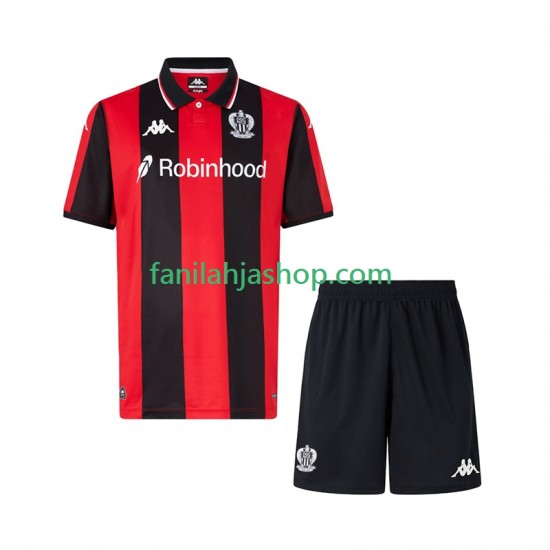 OGC Nice Pelipaidat Kotipelipaita 2025-2026 Lyhythihainen ,Lapset