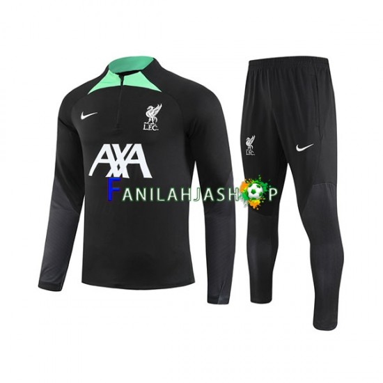 Liverpool Musta Harjoituspaita + Treenihousut 2023-2024