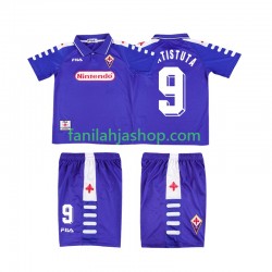 ACF Fiorentina Pelipaidat BATISTUTA 9 Retro Kotipelipaita 1998 1999 Lyhythihainen ,Lapset