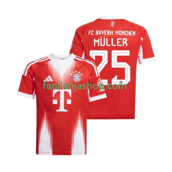 FC Bayern München Pelipaidat Thomas Muller 25 Kotipelipaita 2025-2026 Lyhythihainen ,Miehet