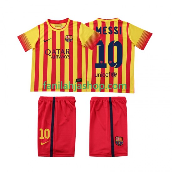 FC Barcelona Pelipaidat Lionel Messi 10 2013 2014 Retro Vieraspelipaita Lyhythihainen ,Lapset