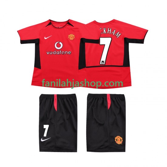 Manchester United Pelipaidat BECKHAM 7 Retro Kotipelipaita 2004 2002 Lyhythihainen ,Lapset