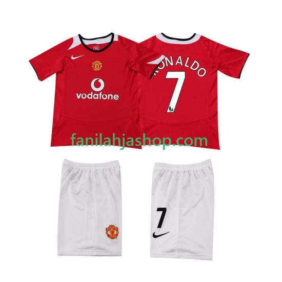 Manchester United Pelipaidat Cristiano Ronaldo 7 Retro Kotipelipaita 2004 2006 Lyhythihainen ,Lapset