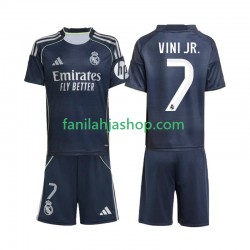 Real Madrid Pelipaidat Vinicius Junior 7 Vieraspelipaita 2025-2026 Lyhythihainen ,Lapset