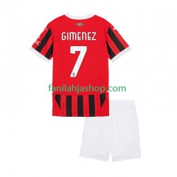 AC Milan Pelipaidat Santiago Gimenez 7 Kotipelipaita 2024-2025 Lyhythihainen ,Lapset
